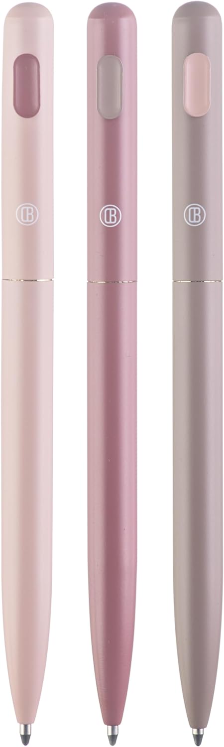 DIVERSEBEE Black Ink Ballpoint Pens, 3 Pack Retractable No Bleed Bible Pens, Cute Aesthetic Pastel Pens for Teachers, Bible Study Journaling Suppl...